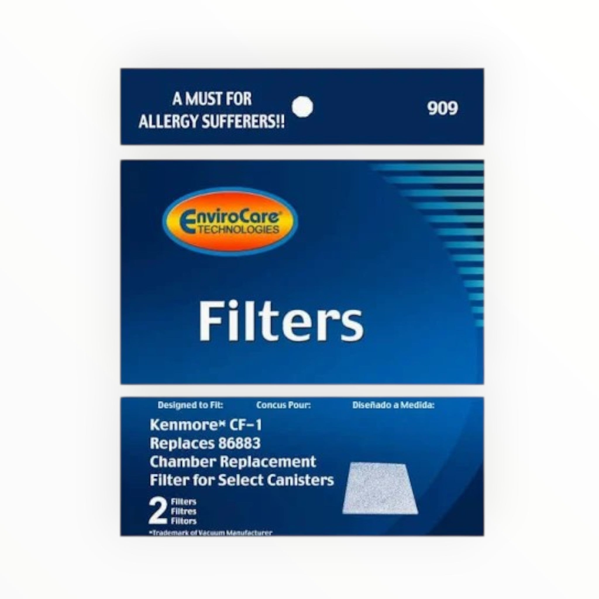 EnviroCare CF-1 Filter for Kenmore Canisters | 2-pk | A-1 Vacuum Lexington KY - A-1 Vacuum