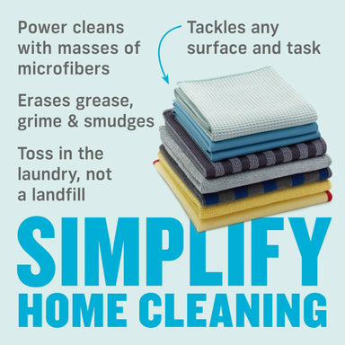 Home Cleaning Set with 8 cloths Chemical Free, Easy To Use - A-1 Vacuum