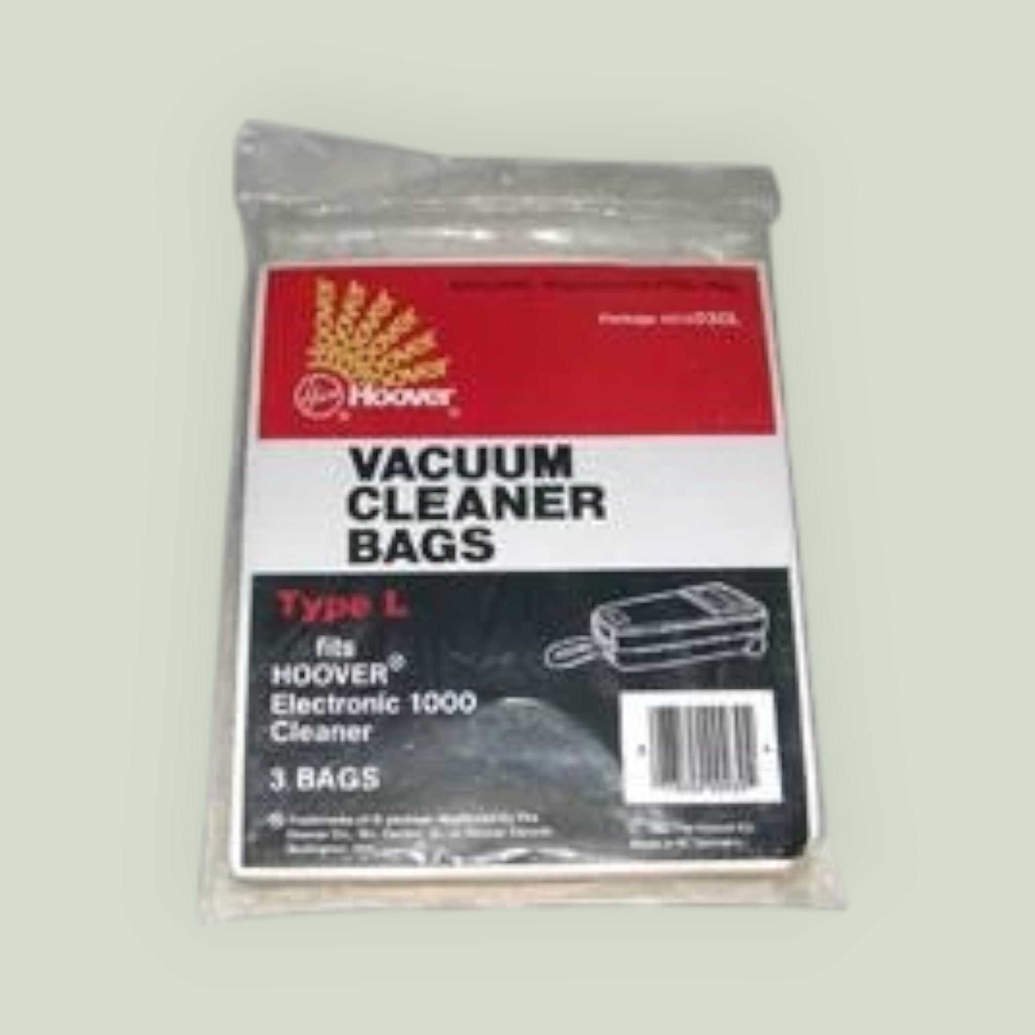 Hoover Type L Vacuum Bags — 3 Pack for Electronic 1000 Cleaner