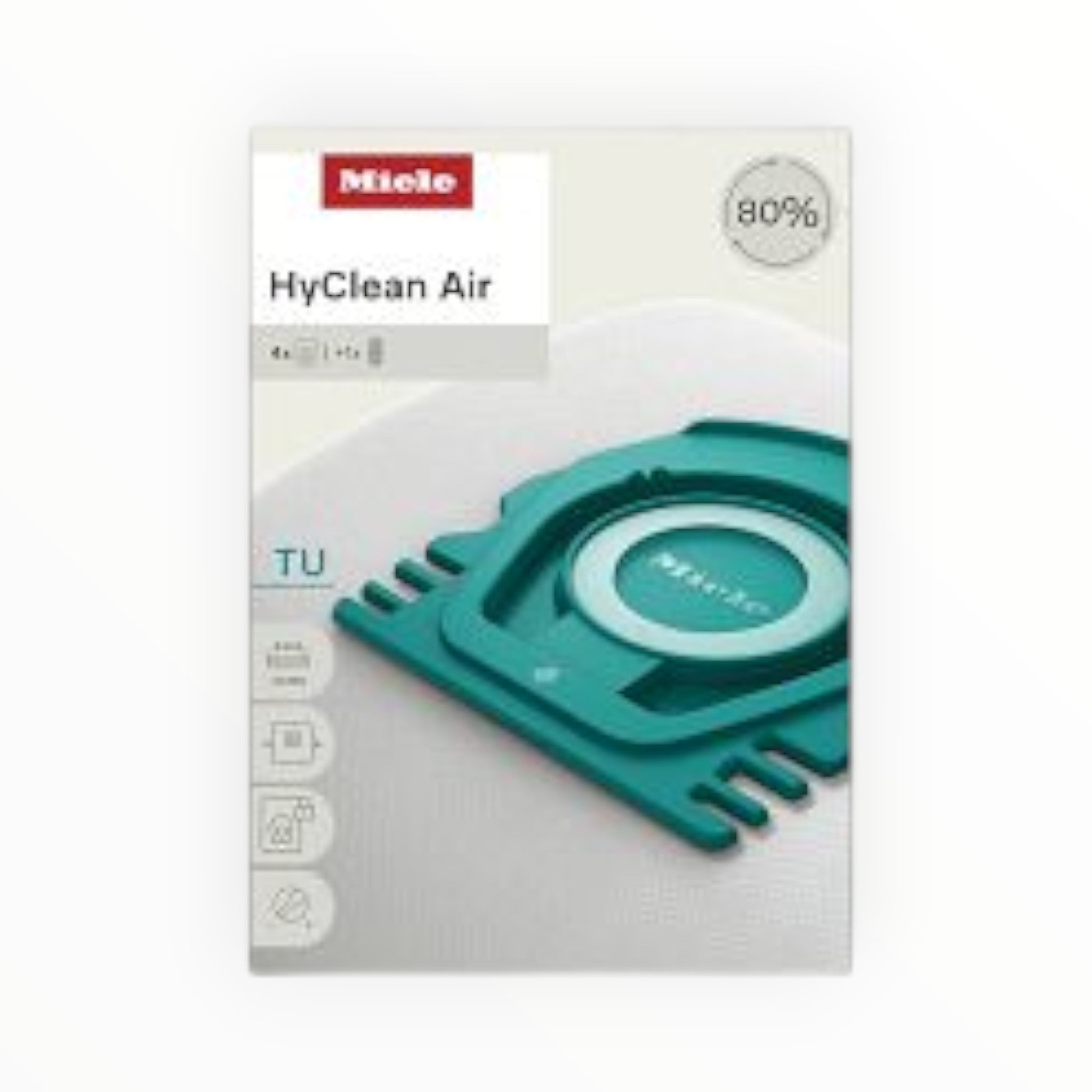 Miele TU HyClean Air Filter Bags | 4 pk | Part No. 12774420 - A-1 Vacuum