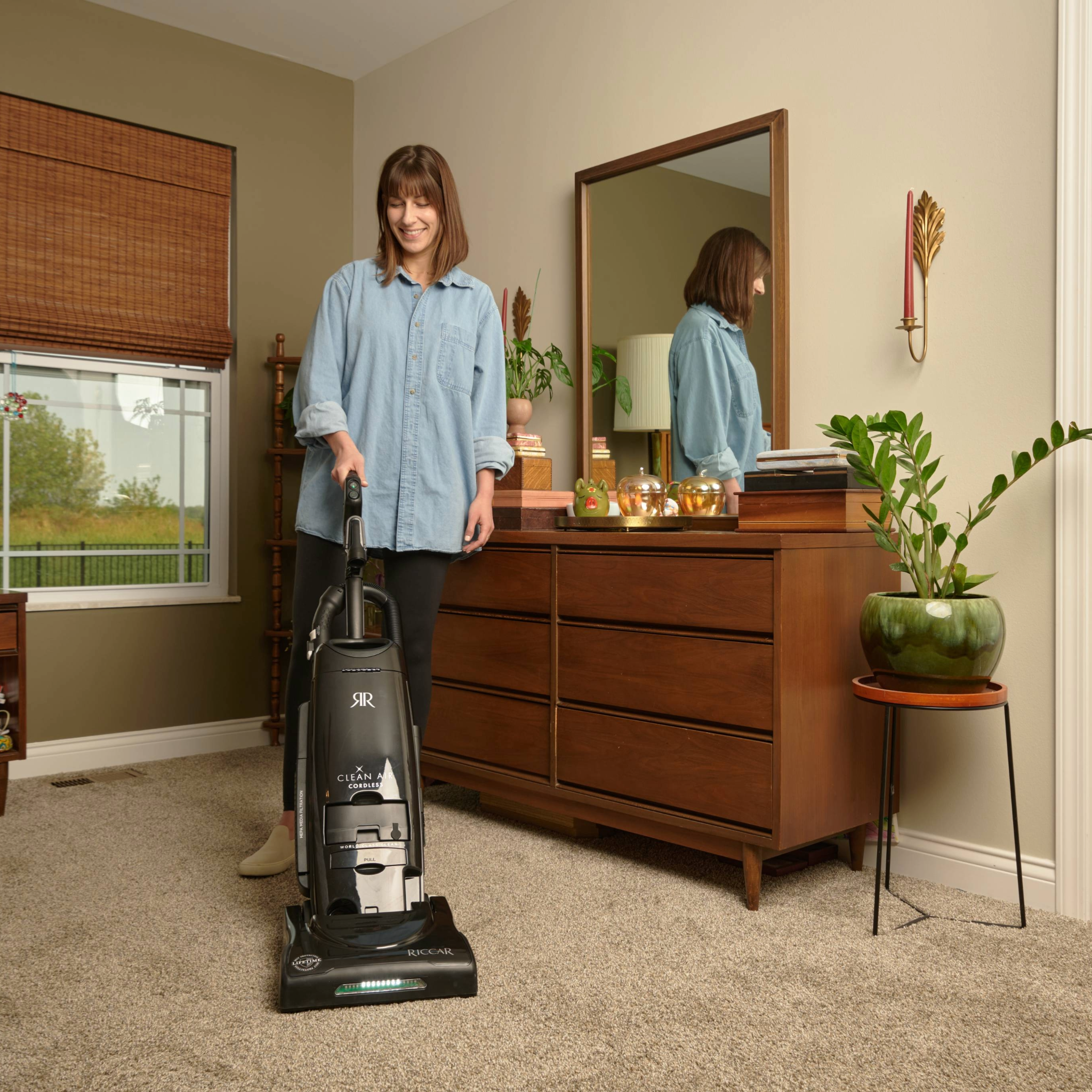 Riccar R27CV Cordless Upright Vacuum | Full-Size Power, No Cord - A-1 Vacuum